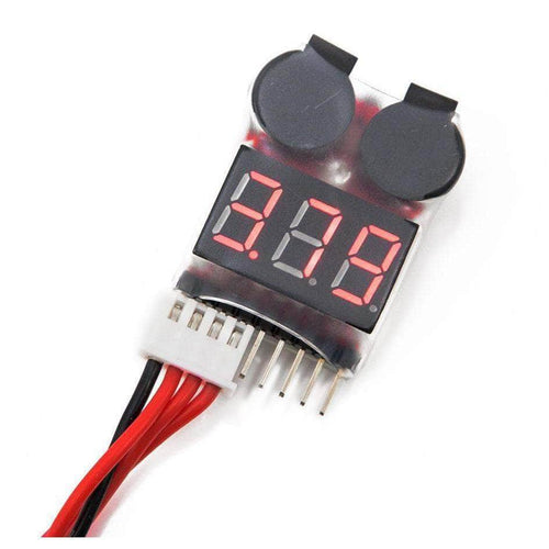 1-8S LiPo Battery Checker Voltage Tester w/ Low Voltage Alarm - RaceDayQuads