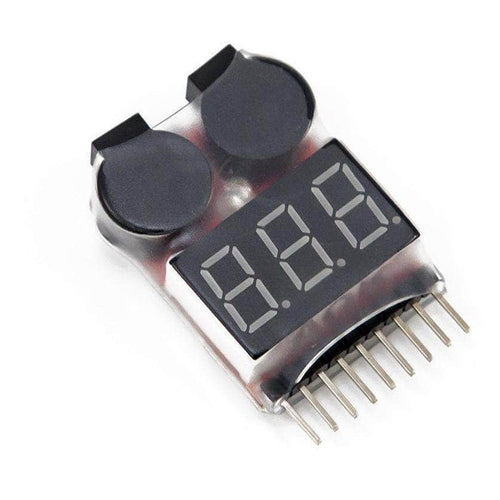 1-8S LiPo Battery Checker Voltage Tester w/ Low Voltage Alarm - RaceDayQuads