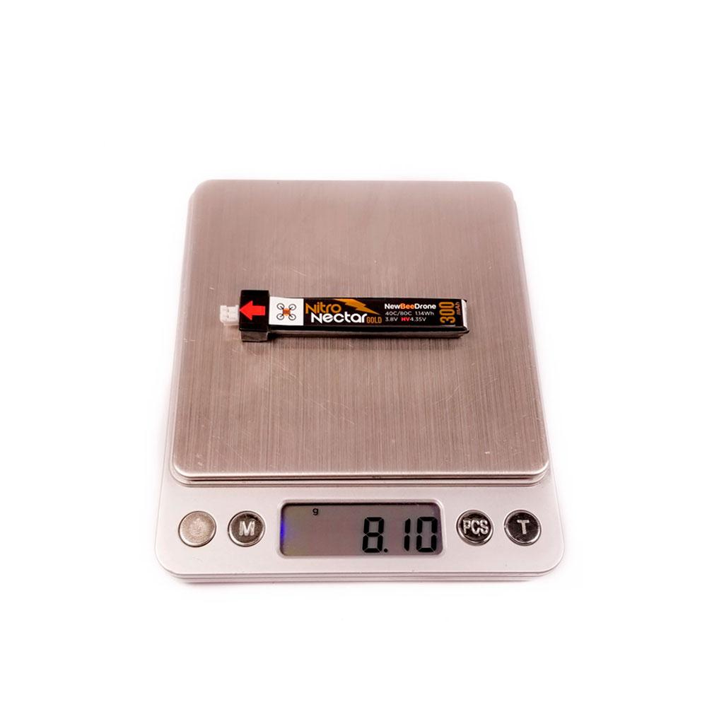 NEWBEEDRONE Battery NewBeeDrone Nitro Nectar Gold 3.8V 1S 300mAh 40/80C LiHV Whoop/Micro Battery 4pcs - Choose Version