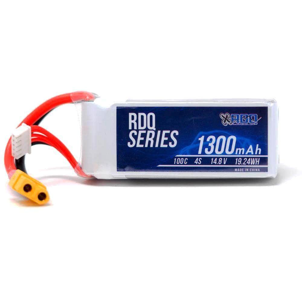 RDQ Series 14.8V 4S 1300mAh 100C LiPo Battery - XT60 - RaceDayQuads