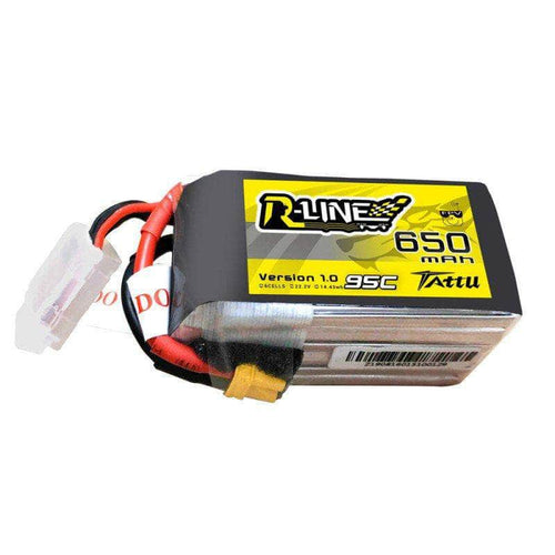 TATTU Battery Tattu R-Line Version 1.0 22.2V 6S 650mAh LiPo Micro Battery - XT30