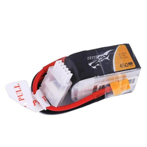 Tattu  14.8V 4S 450mAh 75C LiPo Micro Battery Battery - XT30 - RaceDayQuads